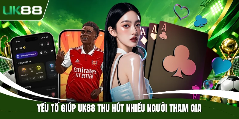 Yếu tố giúp UK88 thu hút nhiều người tham gia